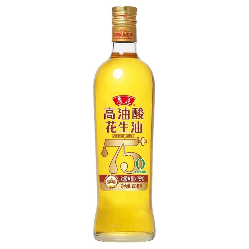 鲁花玻璃瓶装花生油油酸含量高
