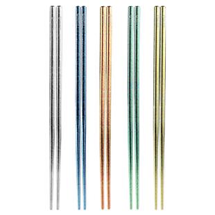 防滑纯钛筷子钛结晶筷抑菌上方下圆家用送礼商务轻便礼盒筷子套装