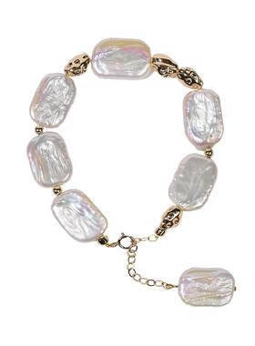 艾莉蔻方块巴洛克珍珠手链