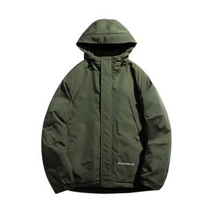 回力棉服男款冬季夹棉加厚保暖外套连帽棉袄子2026新款面包服棉衣