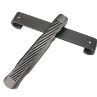 紫光檀伏羲古琴木质香炉带底座 熏香盒 黑檀木卧香炉线香盒檀香炉