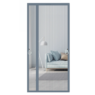 侧开全磁条防蚊门帘蚊帐自吸纱帘磁性纱窗魔术贴免打孔磁吸入户门