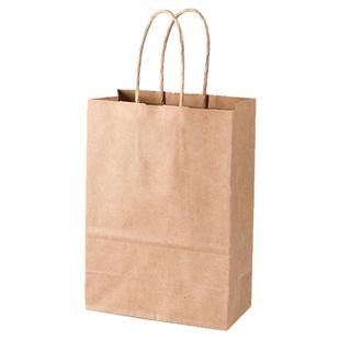 牛皮纸手提袋礼品包装袋一次性外卖打包袋奶茶果茶单杯袋四杯袋子