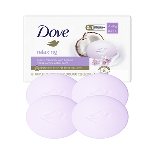Dove芬香皂90gX4淡香温和滋润亲肤保湿清洁不紧绷沐浴洗手双用皂