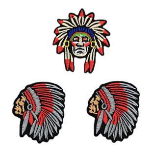 潮流印第安人刺绣布贴小号背胶补丁贴服装装饰辅料犹太人绣花贴
