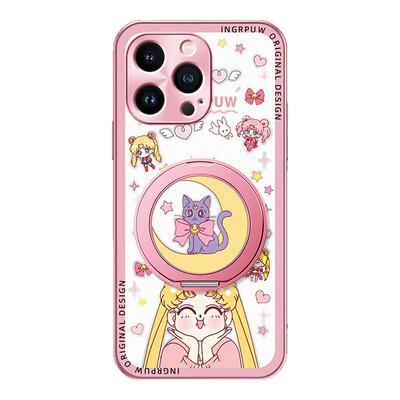 散热冰感适用苹果17pro手机壳新款美少女华为mate80p新款小米17全包vivoS60防摔磁吸支架OPPO卡通女款荣耀套