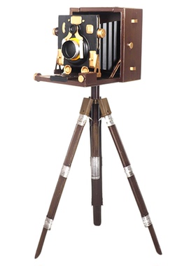 复古老仿真照相机模型三脚架摆件
