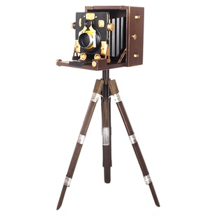 复古老式仿真照相机模型三脚架古董道具装饰摆件民国上海老物件