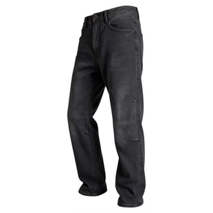 ABLEJEANS男款加绒直筒滑板裤冬季保暖起绒宽松3D复古 牛仔裤