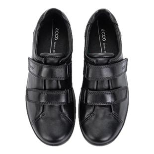 Ecco爱步女鞋秋季款休闲舒适板鞋平底魔术贴单鞋 柔酷2号206513