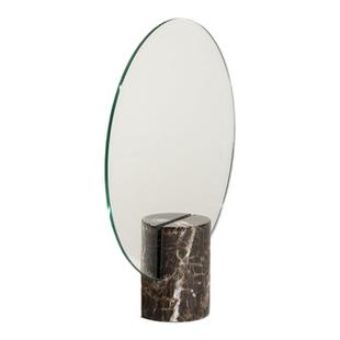 意式轻奢大理石化妆镜北欧设计师软装样板间梳妆台装饰性摆件镜子