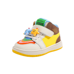 ABC ANGF鸳鸯鞋儿童板鞋冬季新款加绒软底运动鞋男童宝宝女童鞋子