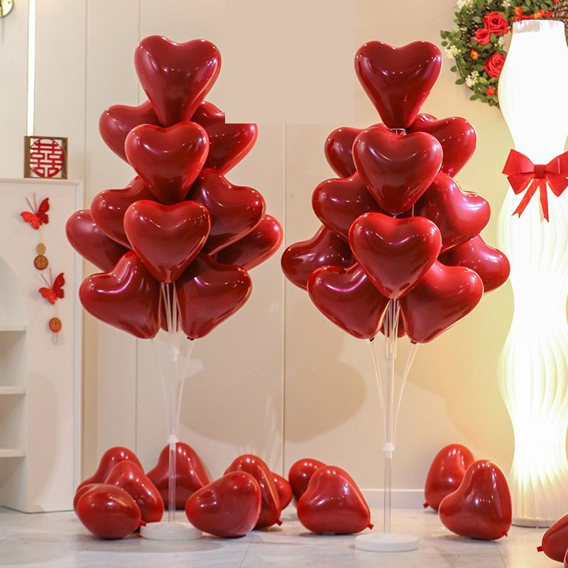 气球结婚房布置套装地飘空立柱路引订婚新房客厅装饰场景婚庆用品