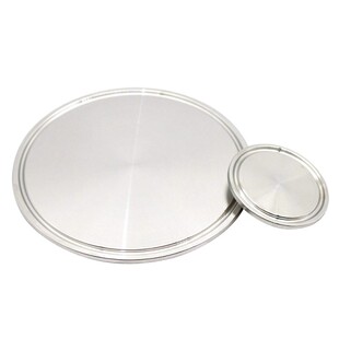 304 316L卫生级快装盲板不锈钢堵片堵头闷板卡箍快装卡盘端头盲盖