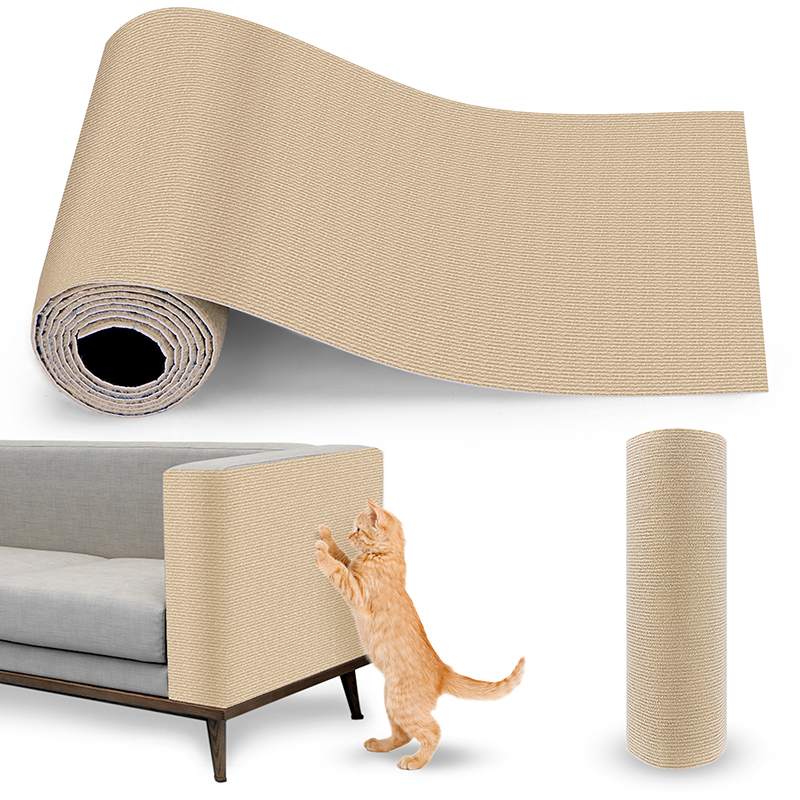 剑麻布猫抓板贴墙猫抓布不伤墙防猫抓地垫可裁剪任意剪猫抓垫沙发