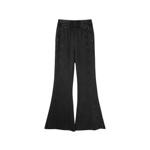 U/TI率性细闪微喇牛仔裤简约通勤棉质复古休闲裤尤缇2025秋季新款