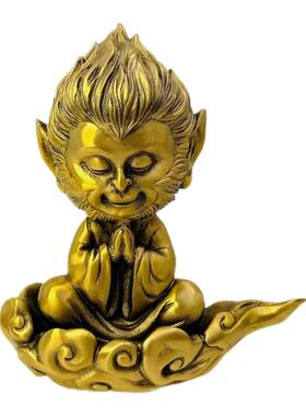 全黄铜盖世英雄孙悟空家居玄关铜器齐天大圣礼品摆件