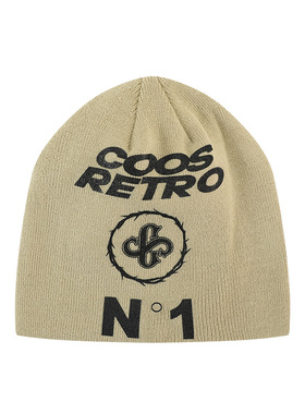 CoosRetro 美式复古油墨印花针织帽日常休闲百搭冷帽男女造型线帽