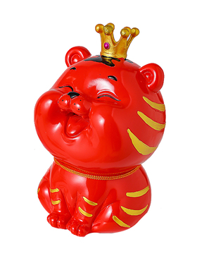 生肖皇冠老虎摆件可爱创意北欧