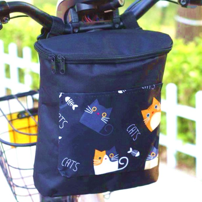 电瓶电动自行车前置置物兜收纳袋子电车防水小挂包挂袋防雨挂物包