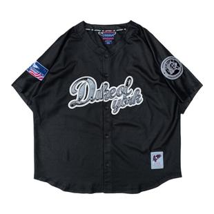 ACUSA SPORTS PU刺绣网眼棒球开衫球衣DOY系列90s美式宽松T恤