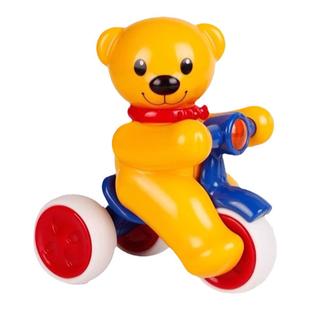 萌熊飞车~tolo骑车泰迪宝宝按压回力惯性车玩具小熊骑车