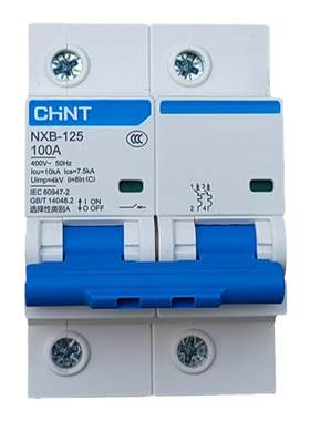 正泰两相400V断路器80A100A125A