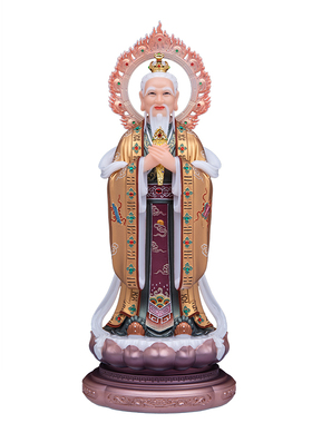 合成汉白玉四大天师佛堂供奉摆件