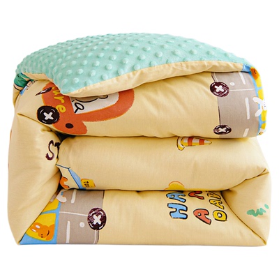 宝宝被套a类豆豆绒儿童幼儿园单件专用纯棉牛奶绒婴儿小被子被罩