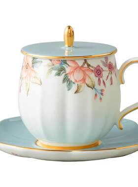 【高档礼物】永丰源天青时代3件套盖杯精致陶瓷茶杯会议杯杯子