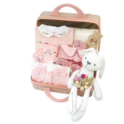 婴格礼纯棉0-12女棉套装婴儿礼盒