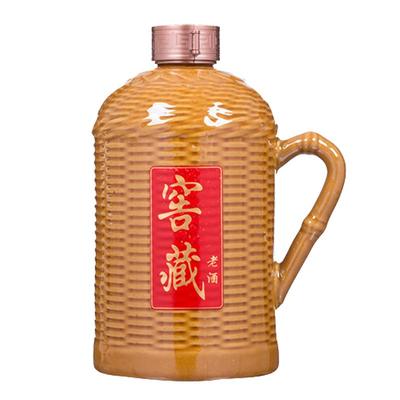 景德镇竹编陶瓷密封家用创意酒坛