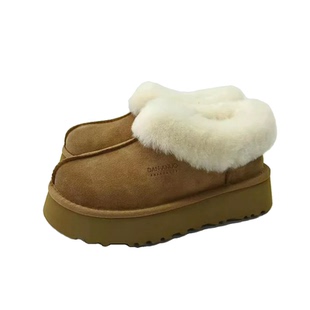 2025新款皮毛一体厚底塔茨特雪地靴女外穿加绒加厚包跟羊毛棉拖鞋