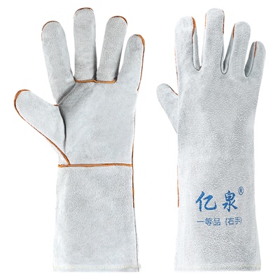 亿泉单只双层电焊手套牛皮防烫闹