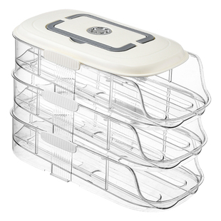 冰箱侧门鸡蛋收纳盒多层食品级大容量家用厨房滚动保鲜盒抽屉带盖