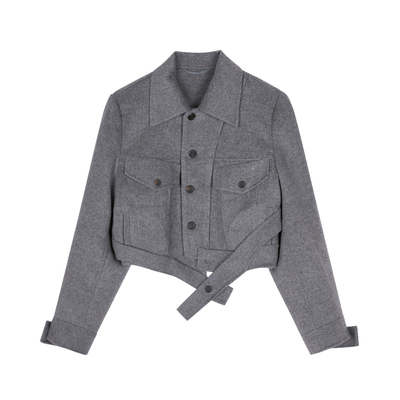 JNBY/江南布衣翻领长袖夹克毛呢