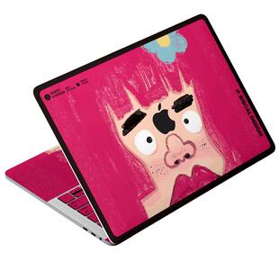 笔记本壳套适用于苹果20款MacBookpro15/M2air13轻薄机身壳电脑贴膜新21款pro14寸16贴纸原创艺术手绘个性