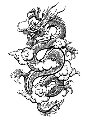 再变草本纹身贴神龙防水持久男