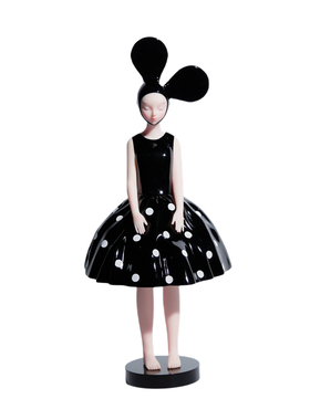 艺术品客厅原创波点系列人物雕塑