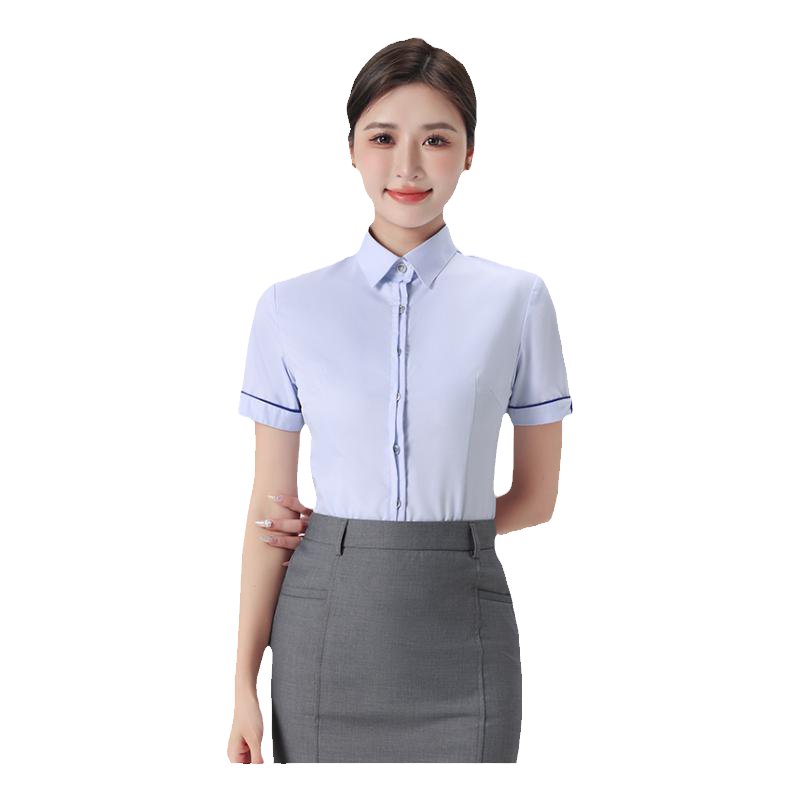 电信营业厅工作服女夏季上衣2025新款长短袖衬衫员工衬衣工装制服