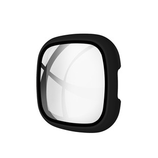 适用fitbit versa3代智能手表钢化膜屏保护壳sense全包贴膜防摔套