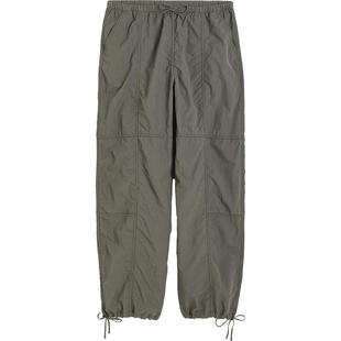 HM女装休闲裤冬季宽松舒适灯笼长裤尼龙降落伞裤1214167