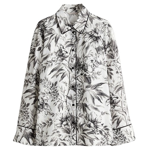 HM2025冬季新款女装滚边细节衬衫1239491