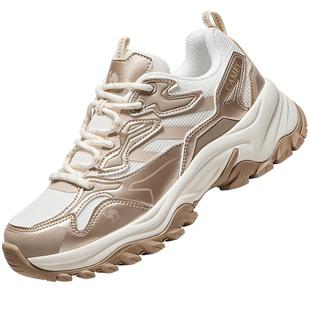 骆驼女鞋2026春季新款户外运动鞋女厚底老爹鞋徒步耐磨休闲登山鞋