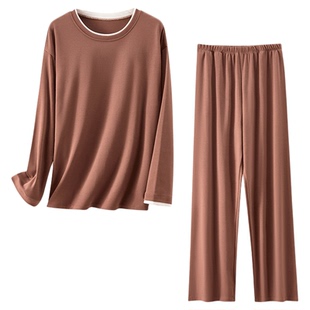 妇女节礼物a类纯棉全棉睡衣女妈妈大码套头带胸垫套装女款家居服