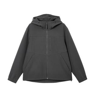 vj区绫致AT系列杰克琼斯男棉服冬季纯色抽绳连帽宽松休闲保暖外套