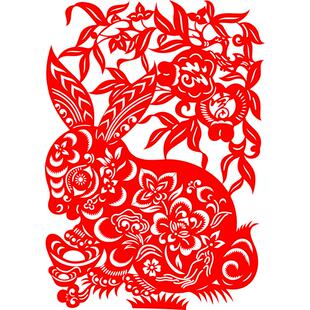 十二生肖不干胶窗花剪纸鼠牛虎兔龙蛇马羊猴鸡狗猪新年玻璃贴装饰