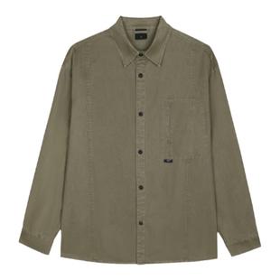 【福利清仓】重磅水洗做旧春秋寸衫外套长袖衬衣上衣工装衬衫男