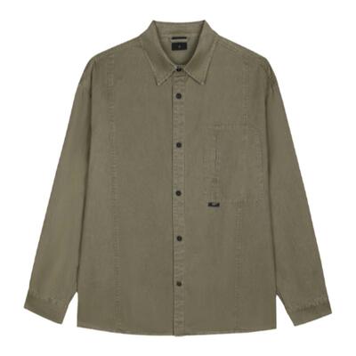 【福利清仓】重磅水洗做旧春秋寸衫外套长袖衬衣上衣工装衬衫男