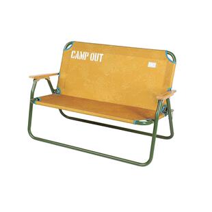 CAPTAIN STAG 折叠双人椅克米特椅户外露营便携铝合金超轻休闲椅